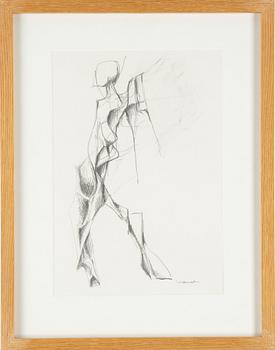 Peter Mandl, a pencil drawing, signed.