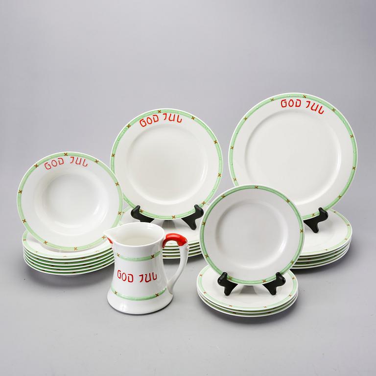 Tableware 24 dlr "Merry Christmas" Rörstrand second half of the 20th century porcelain.