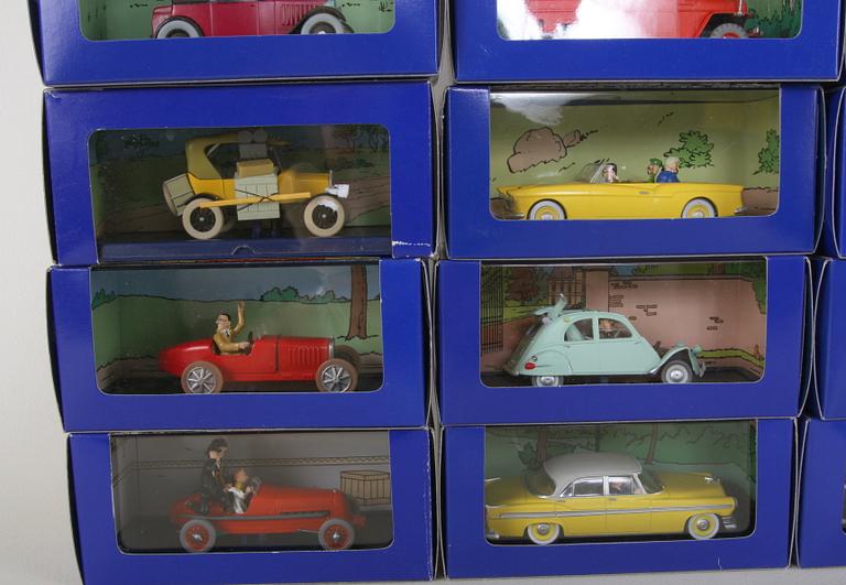 LEKSAKSBILAR MM, 21 st. TINTIN. I kartonger.