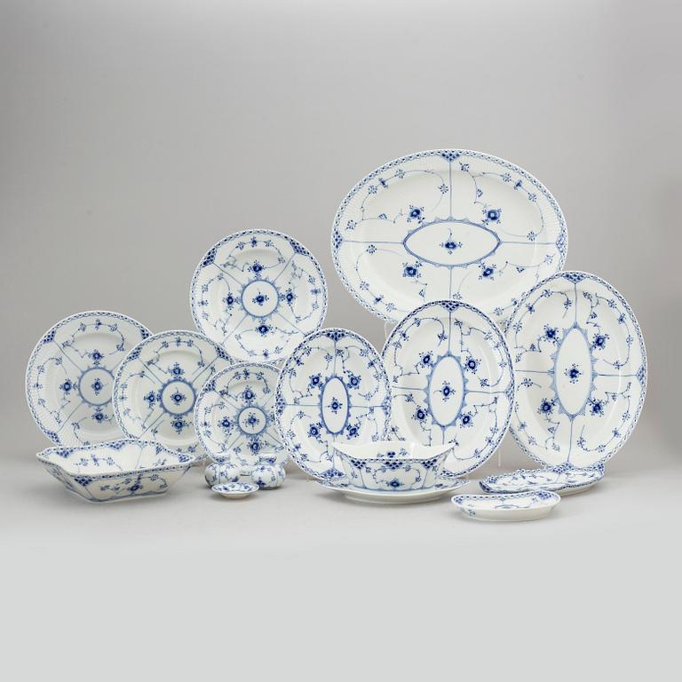 ROYAL COPENHAGEN, a 'Musselmalet' part dinner service, Denmark, second half of the 20th century (81 pieces).
