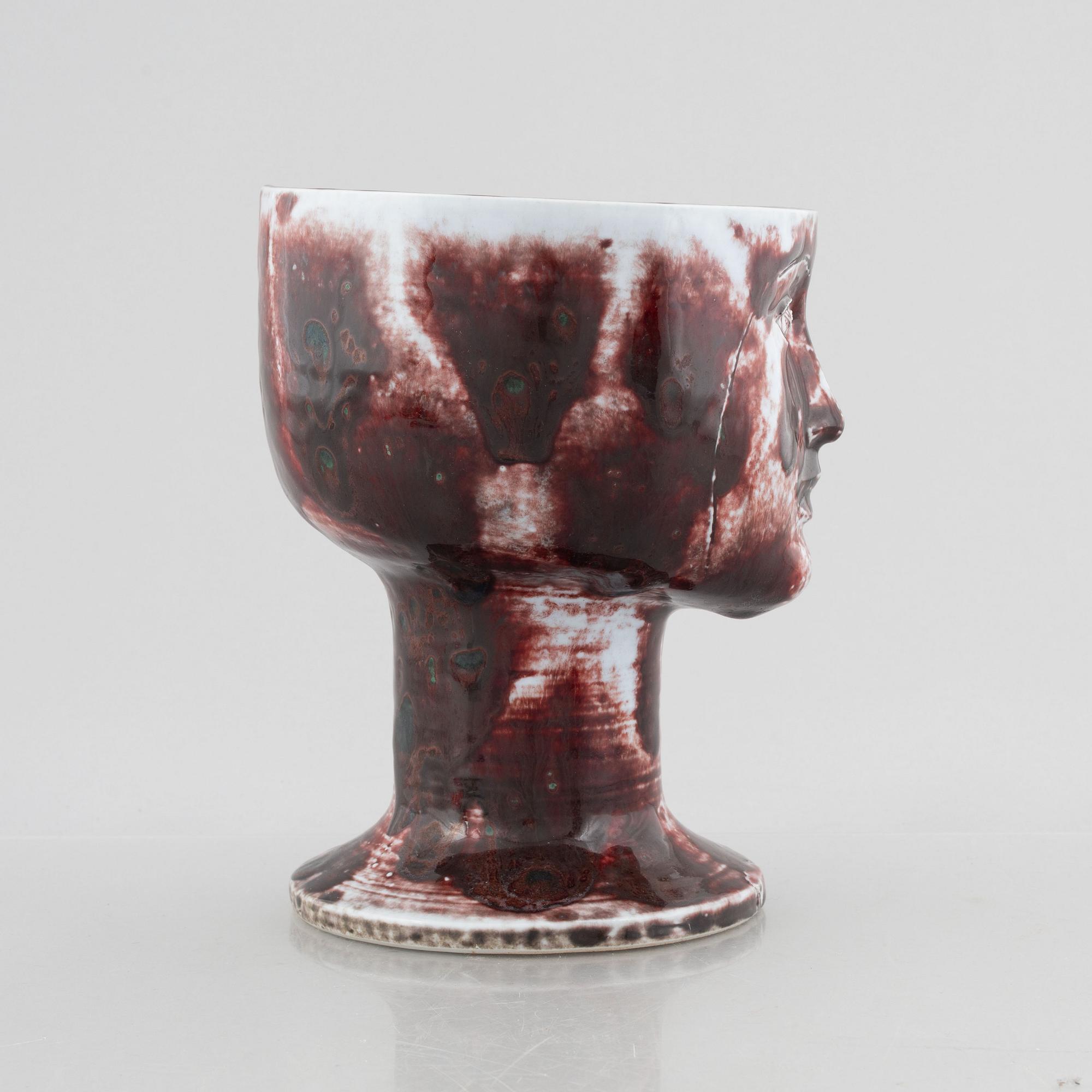 Lisa Larson, vas, stengods, troligen prototyp, Gustavsberg.