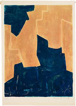 Serge Poliakoff, "Composition bleue et orange".