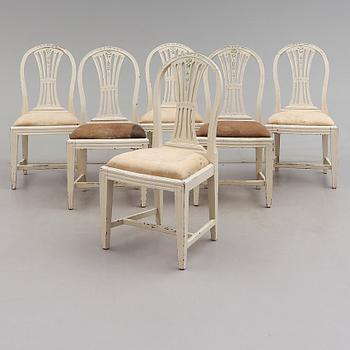 STOLAR, 6 st, sengustavianska, omkring år 1800.