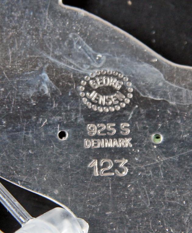 BROSCH, sterlingsilver, Georg Jensen, nr 123.