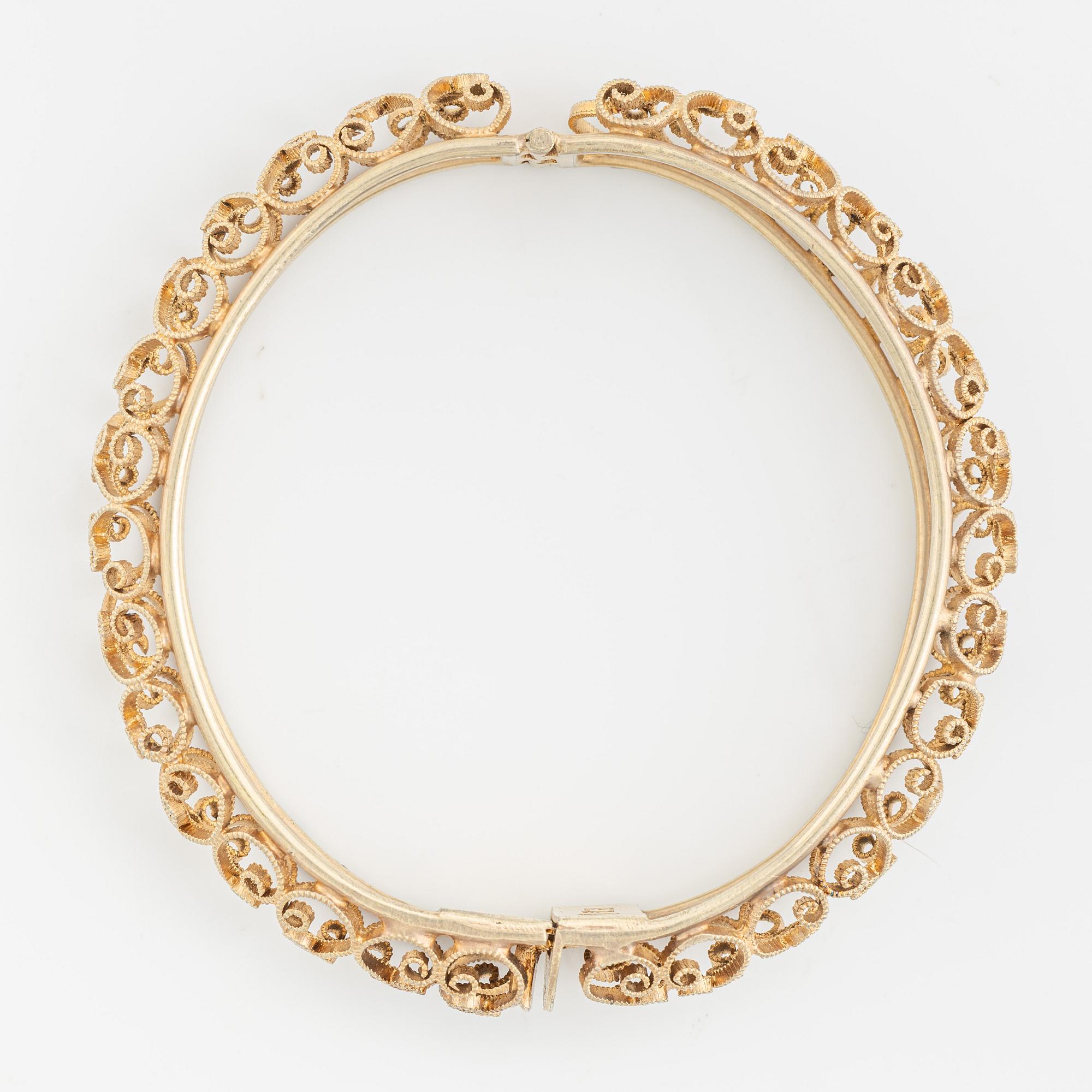 Gilded silver bangle, Finland.