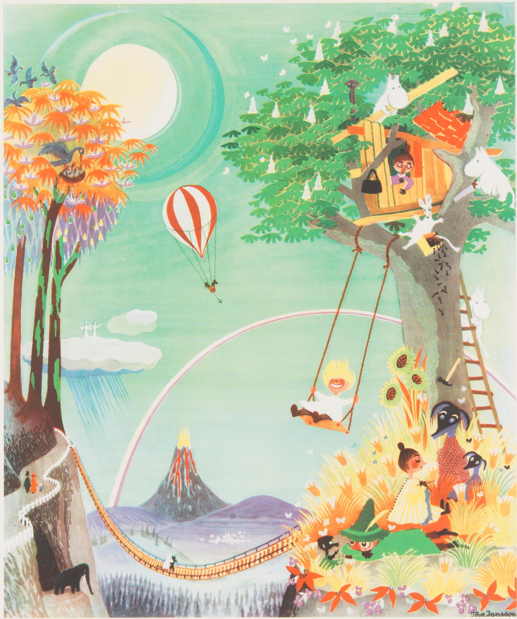 Tove Jansson, affisch "Regnbågshuset".