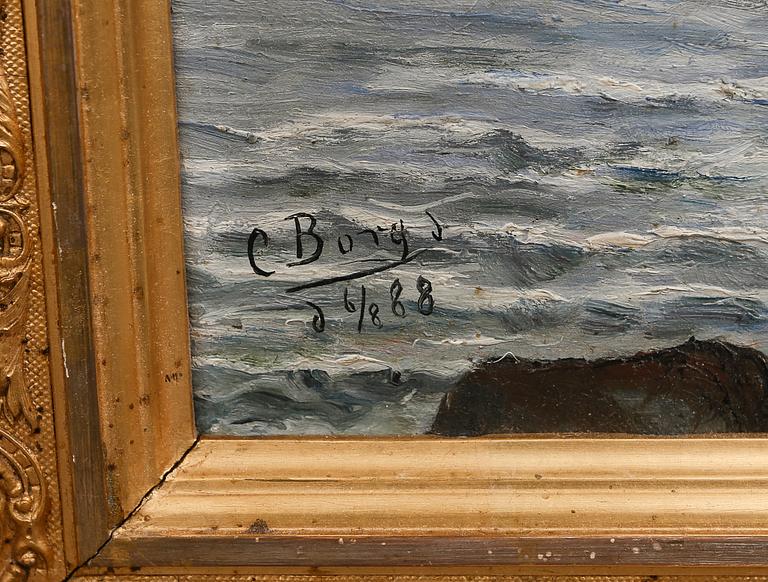OKÄND KONSTNÄR, olja på duk, signerad Borgs och daterad -88.
