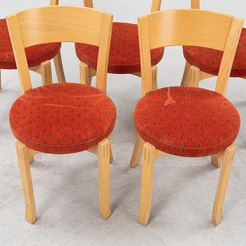 Åke Axelsson, six model 'S217' chairs, Gärsnäs, Sweden, 1980's.