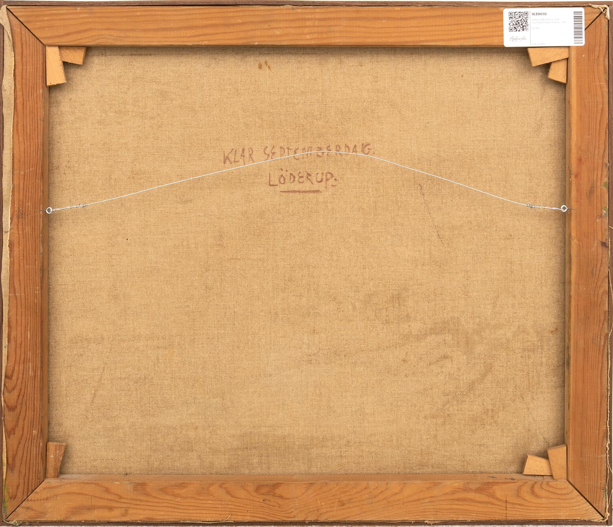 Gerhard Wihlborg, "Klar Septemberdag Löderup".