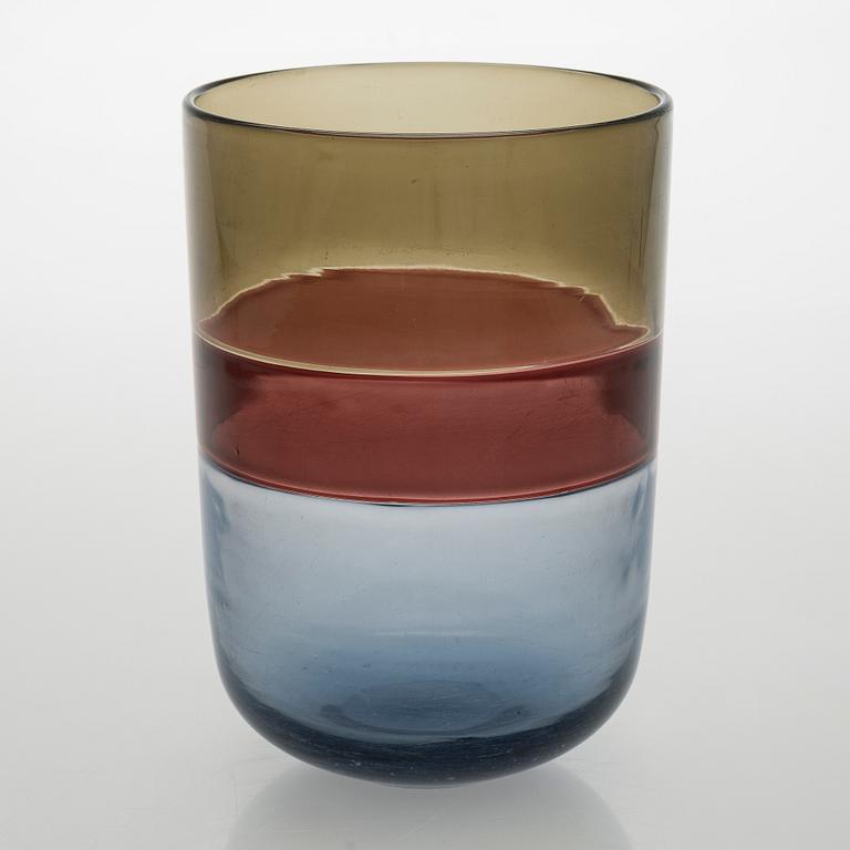 Tapio Wirkkala, maljakko, lasia, signeerattu Venini Italia.