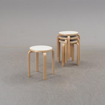 a set of four model 60 chairs by Alvar Aalto, Artek.