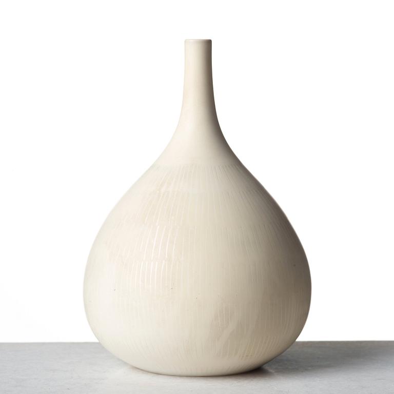 Stig Lindberg, a stoneware vase, Gustavsberg studio, Sweden 1961.