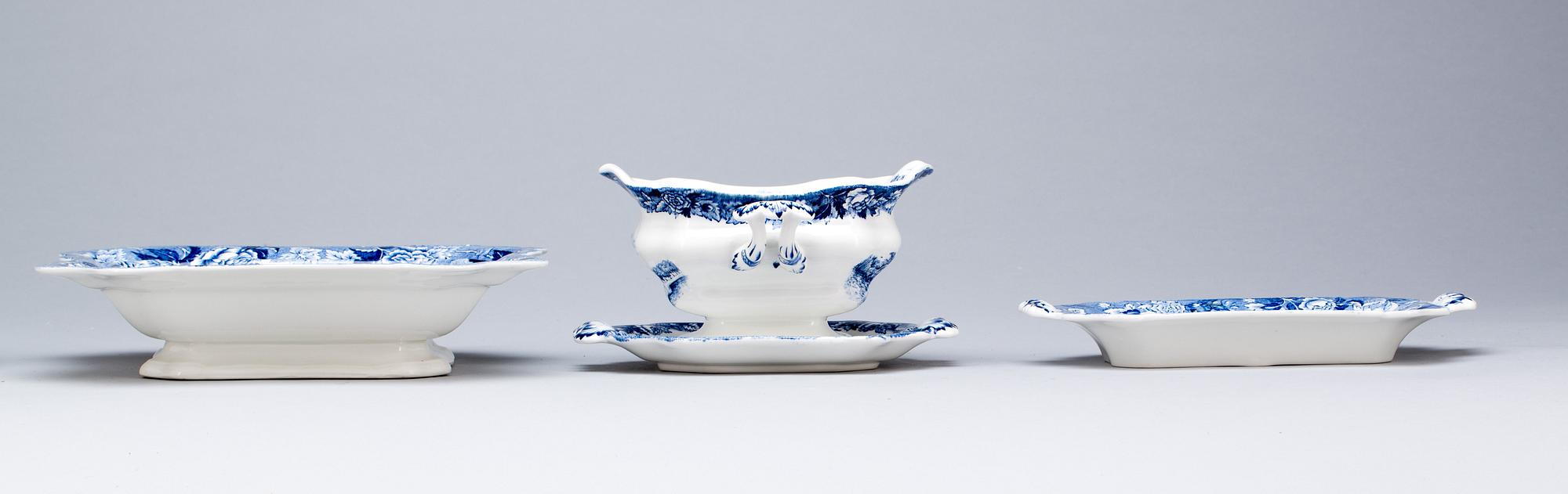 SERVISDELAR, 15 delar, flintgods, "Skåne", Rörstrand, 1900-tal.