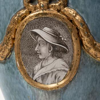 A flintware jar from Marieberg, 18th century.