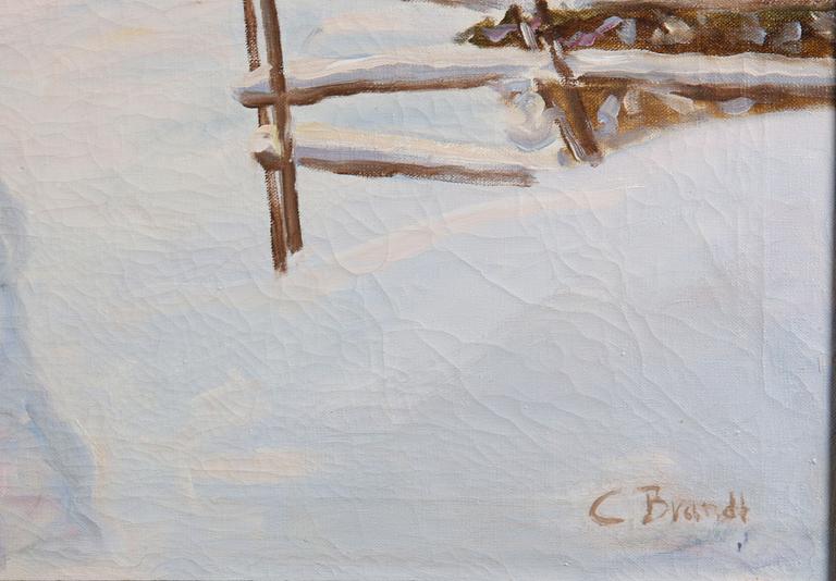BRANDT, CARL. Olja på duk. Sign.