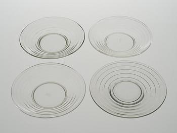 AINO AALTO, glasservis, 20 st, "Böljeblick", Karhula Glasfabrik, 1930-1940-tal.