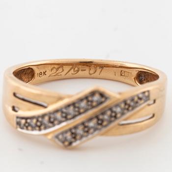 A single cut diamond ring.