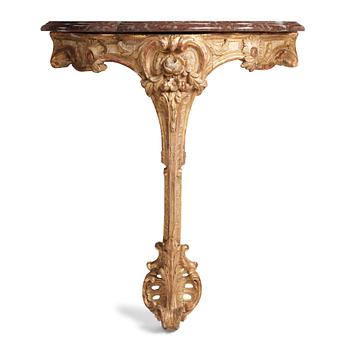 32. A Swedish Rococo 18th century console table.