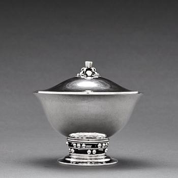 118. Georg Jensen, an 830/1000 silver lidded bowl, Copenhagen 1918, design nr 273,