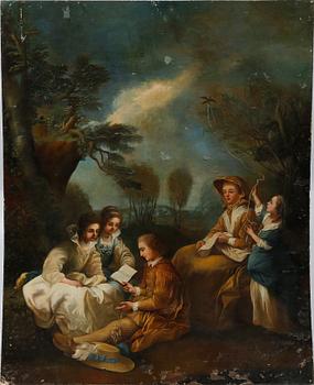 OKÄND KONSTNÄR, olja på duk, osignerad, 1700/1800-tal.