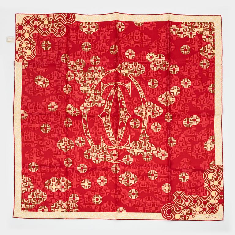 Cartier, a twill silk scarf.