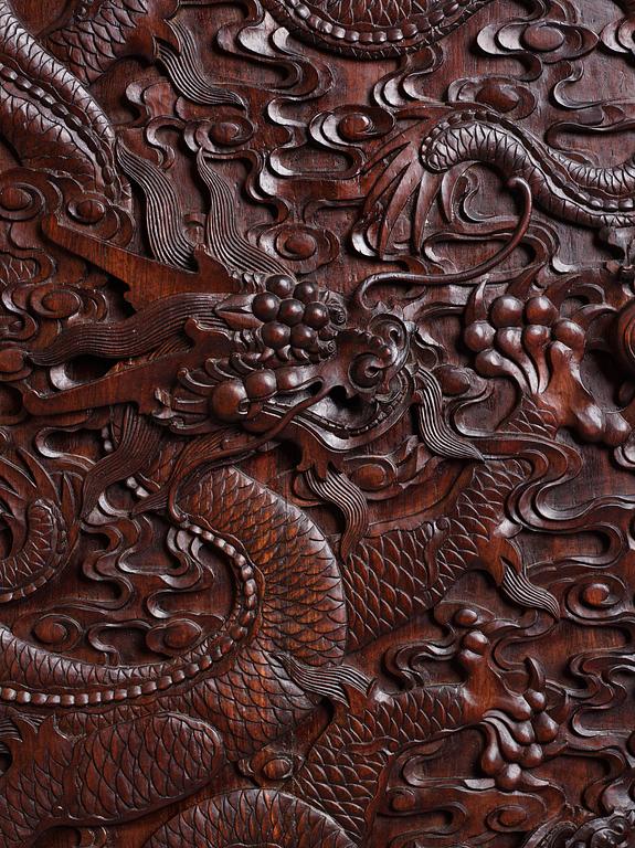 A large Imperial Hongmu compound cabinet, Qingdynasty, 19th century.