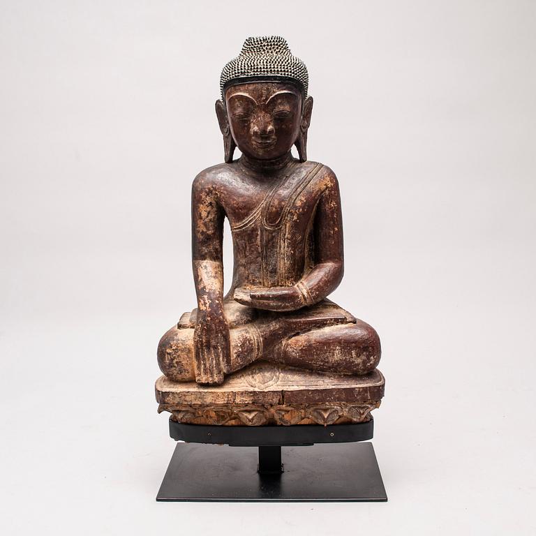 BUDDHA-STATY, troligen Burma, 1900-talets början.