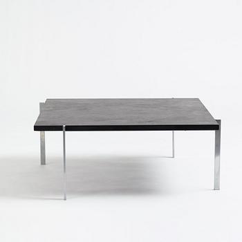 Poul Kjaerholm, a 'PK-61' slate and steel coffee table, E Kold Christensen, Denmark 1960-70's.