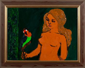 LARS NORRMAN, olja på pannå. Signerad.