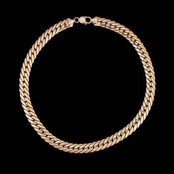 COLLIER, 18k guld, märkt S&Co. Vikt ca 69g.