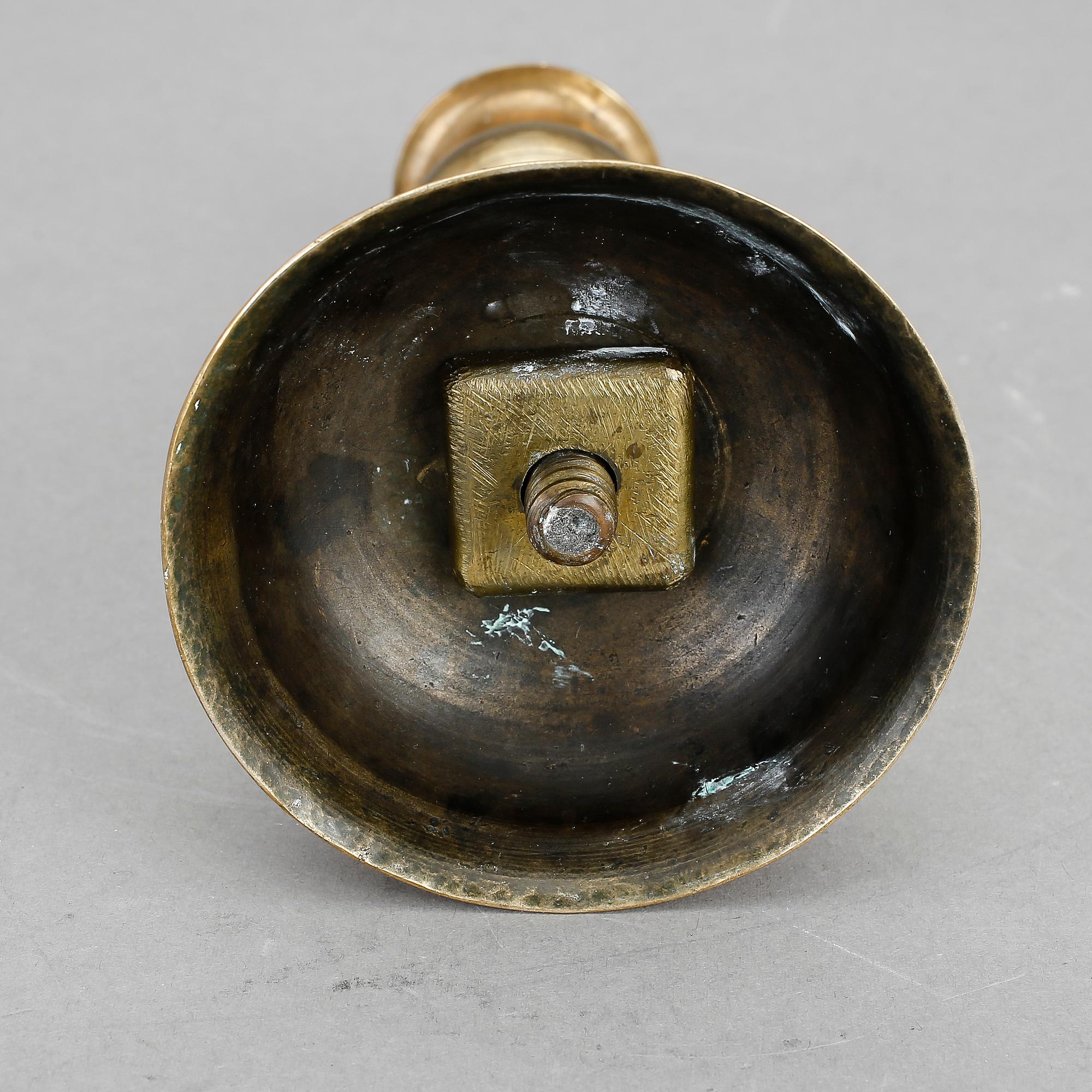 LJUSSTAKE, mässing, 16-1700-tal.