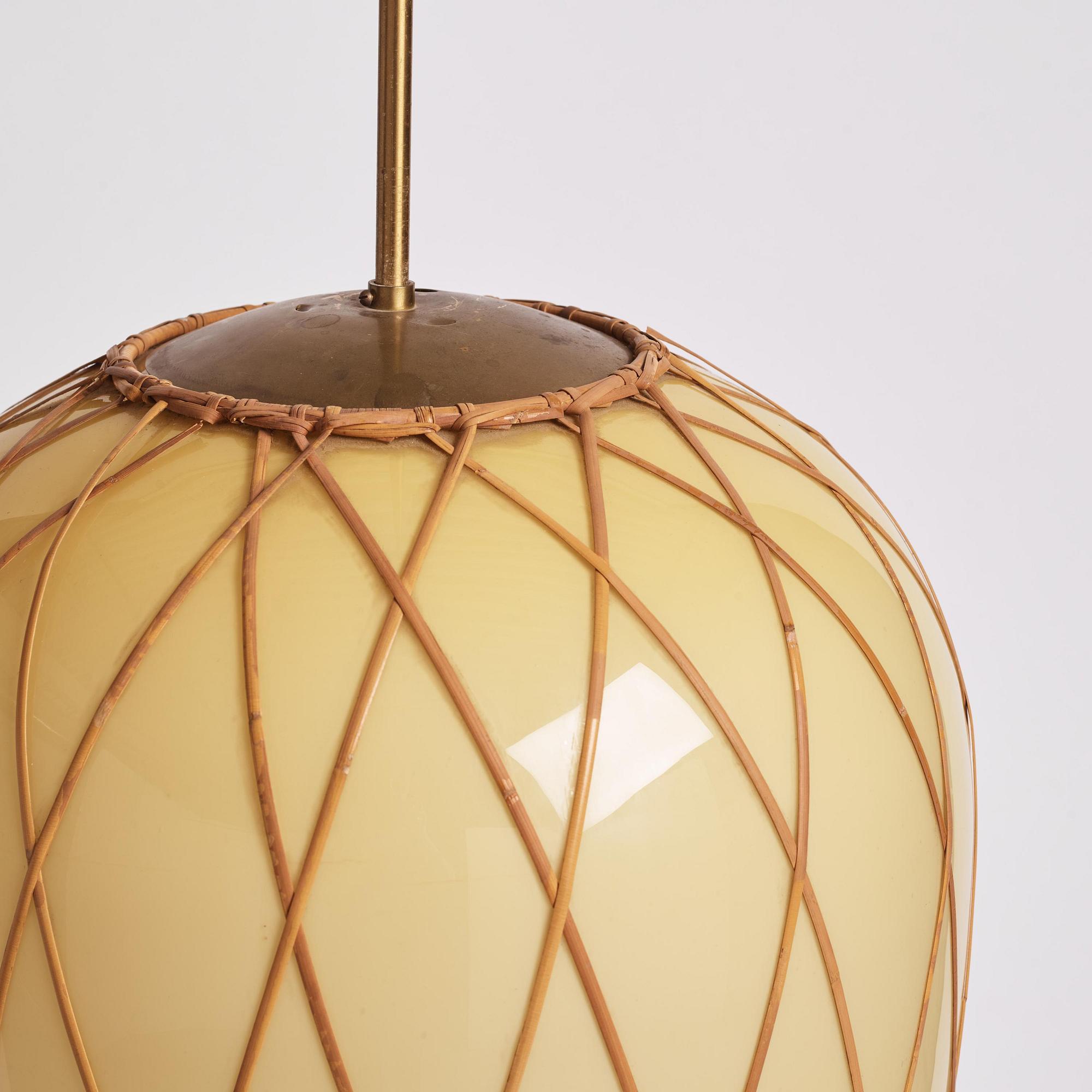 Harald Notini, taklampor, ett par, modell "11555", Arvid Böhlmarks Lampfabrik, Stockholm, 1940-tal.