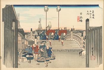 Utagawa Hiroshige I, efter, träsnitt, 1900-tal.