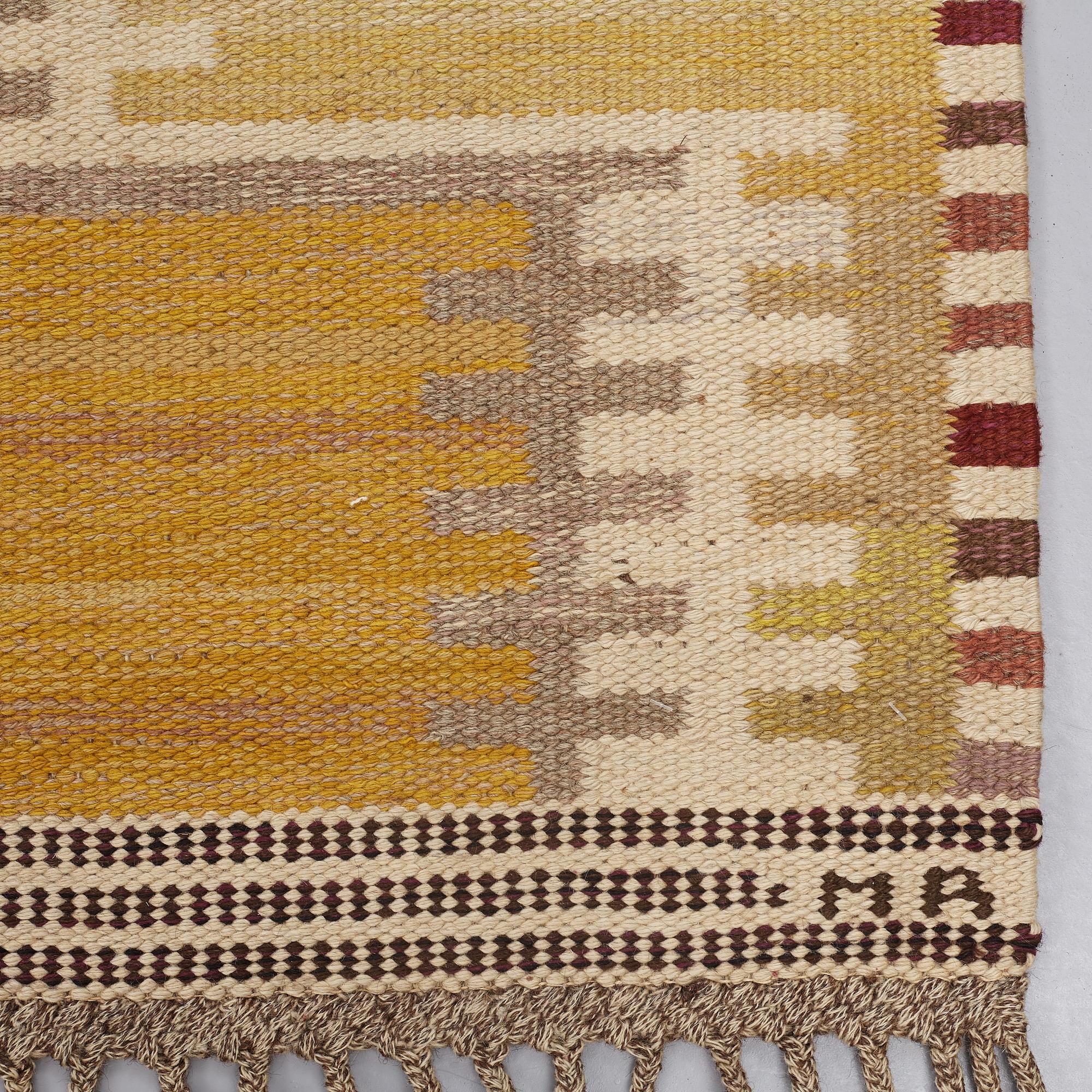 Marianne Richter, MATTA, "Gula havet", rölakan, ca 298 x 204 cm, signerad AB MMF MR.