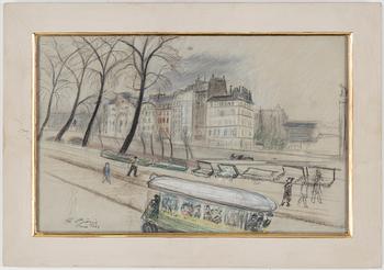 Gideon Börje · GIDEON BÖRJE, pastell, signerad och daterad Paris 1928