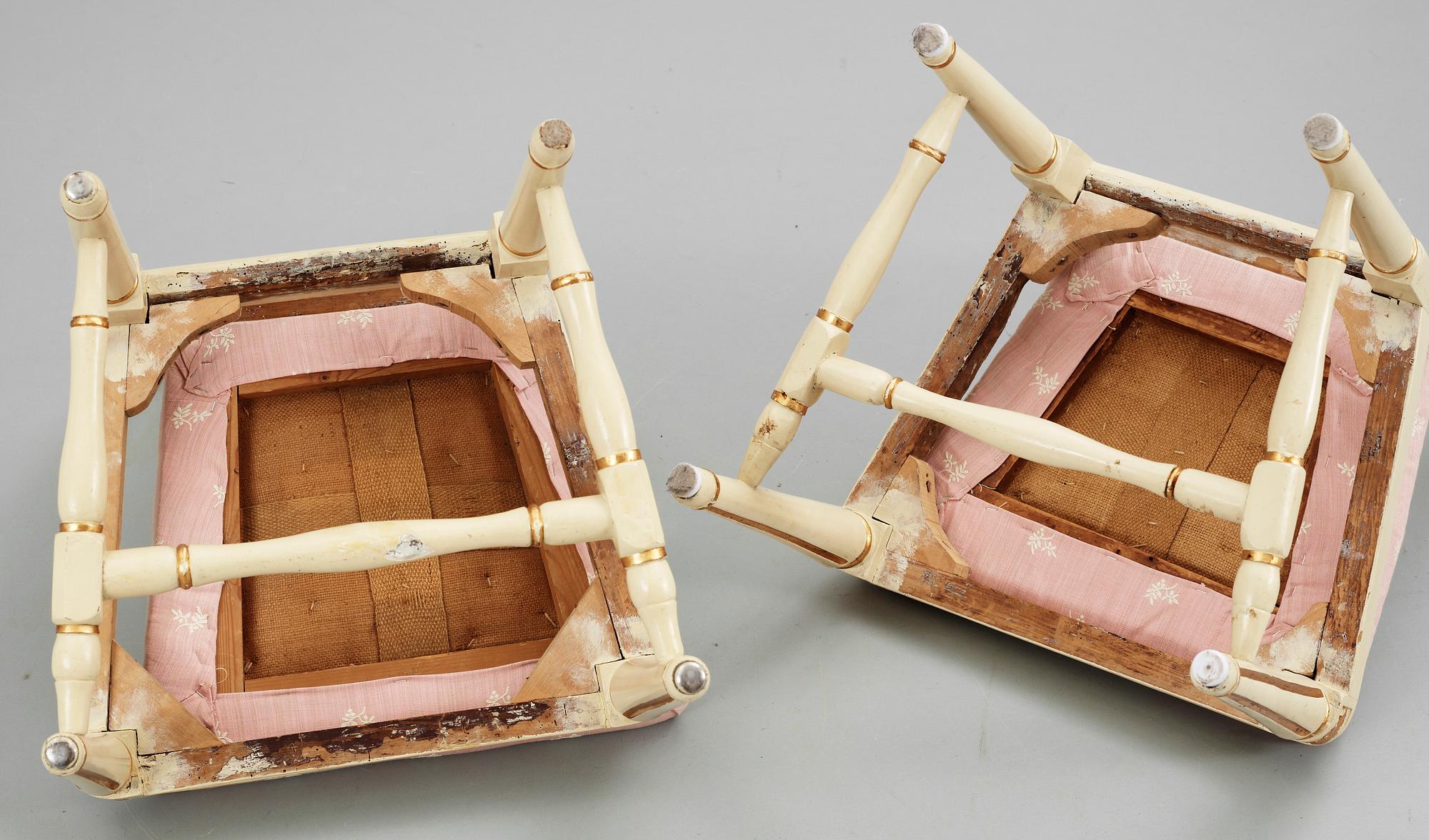 STOLAR, ett par, gustavianska, sent 1700-tal.