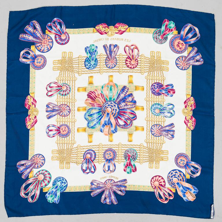Hermès, a 'The Rubains of the Horse' scarf.