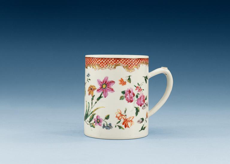 MUGG, kompaniporslin. Qing dynastin, Qianlong (1736-95).