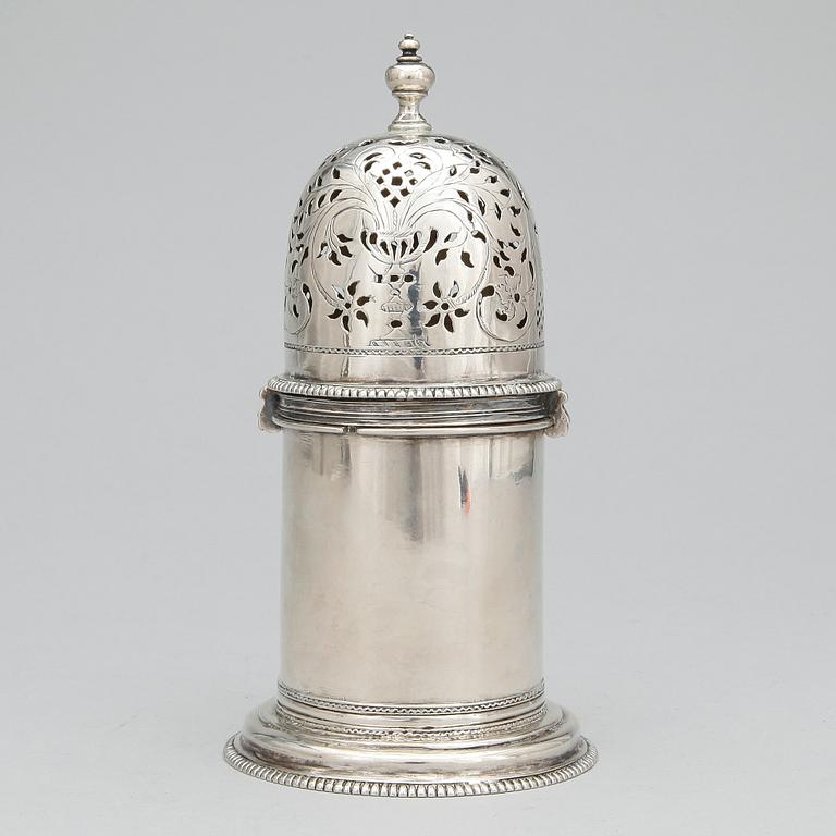 A Swedish sugar-caster, marks of Abraham Wirgman, Göteborg 1711.