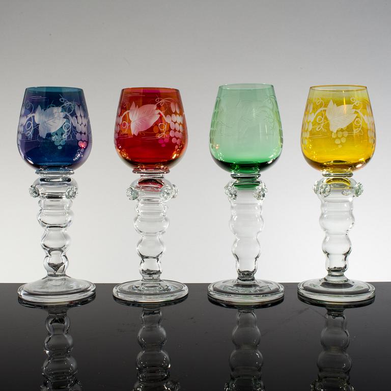 A set of eight glasses. Målerås, Sweden.