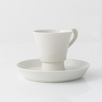 Gerhard Marcks, a 'Bagdad' porcelain coffee cup and saucer, KPM Berlin, Germany.