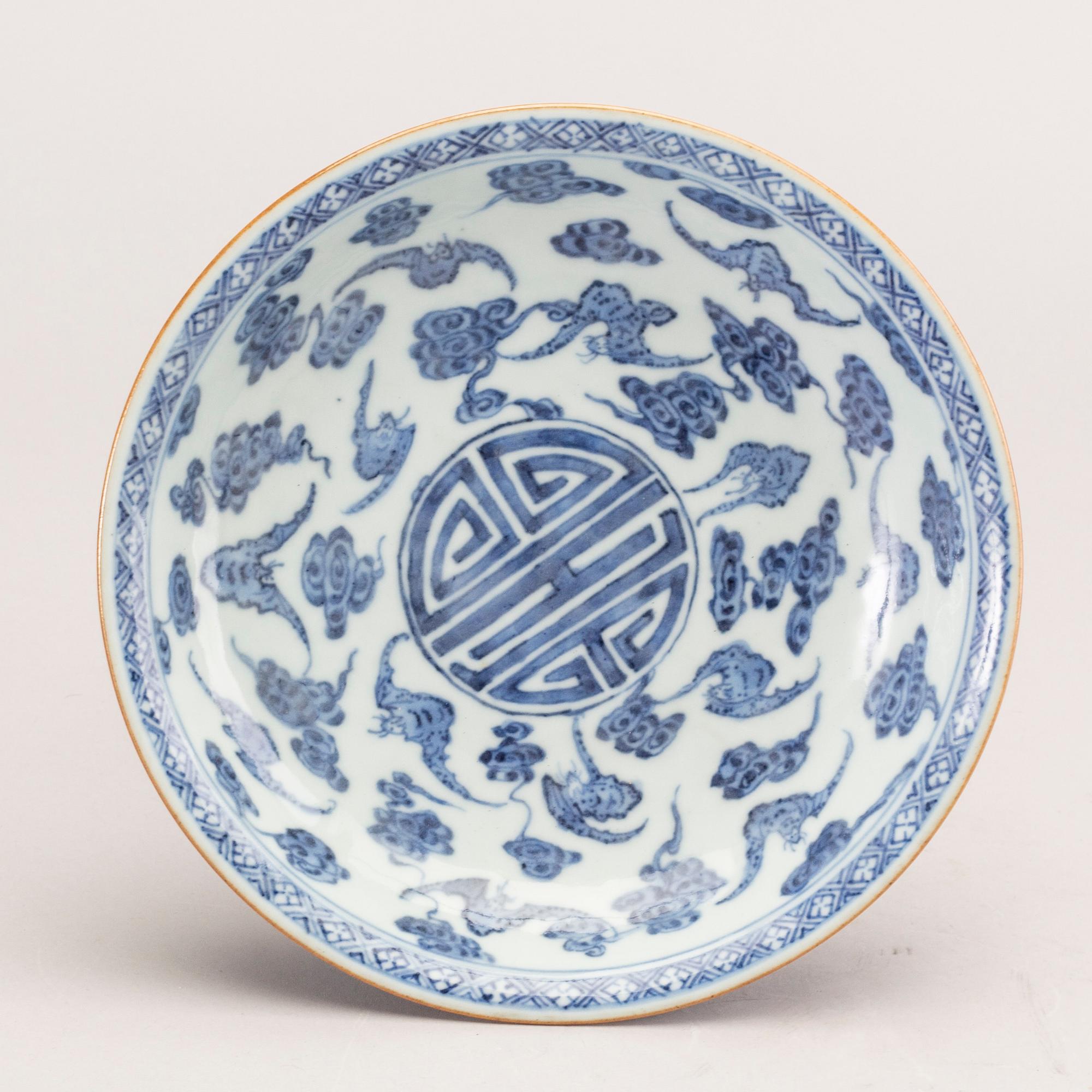 Tazza, porslin. Qingdynastin, 1800-tal.