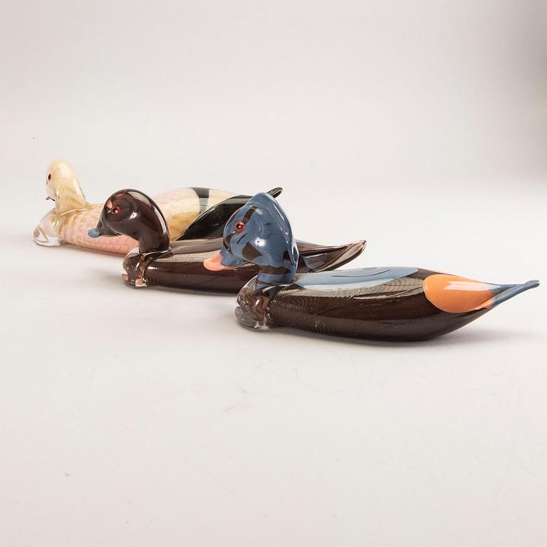 Christopher Ramsey, three signed and dated glass sculptures 2009-2010.