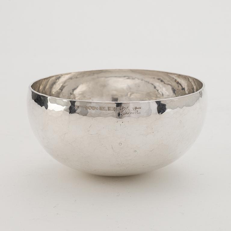 Roland Lantz, a signed sterling silver bowl, Stockholm 1982.