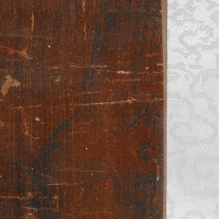 Okänd konstnär, rullmålning, färg och tusch på siden lagt på papper.