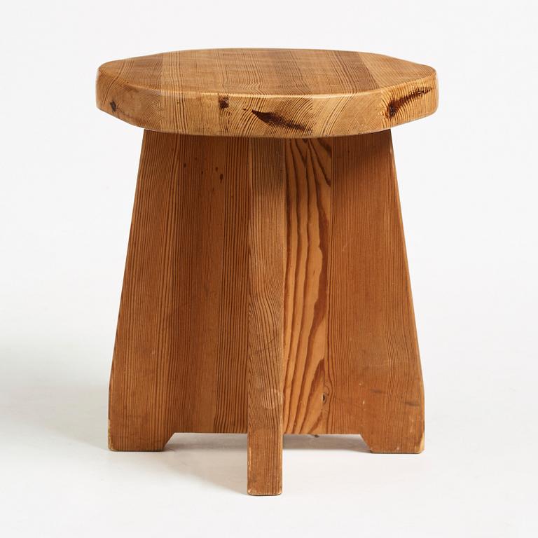 David Rosén, a "Berga" stained pine stool, Nordiska Kompaniet, Sweden 1940's.