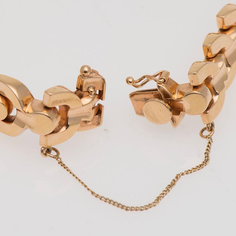ARMBAND, 18K guld. Vikt 25,1 g.