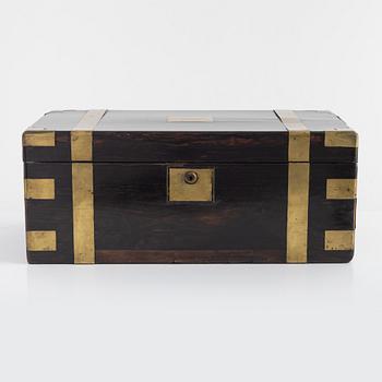 A Victorian writing slope, 1870's.