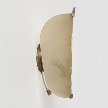 Fritz Kurz, wall sconces 3 pcs., model "KD996/1", Orrefors, 1950s.