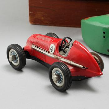 Three toys from Meccano and Schuco, around the mid 20th century.